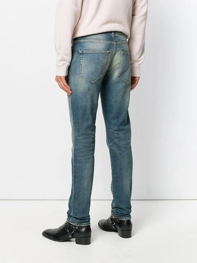 Shop Saint Laurent Slim Fit Jeans - Blue