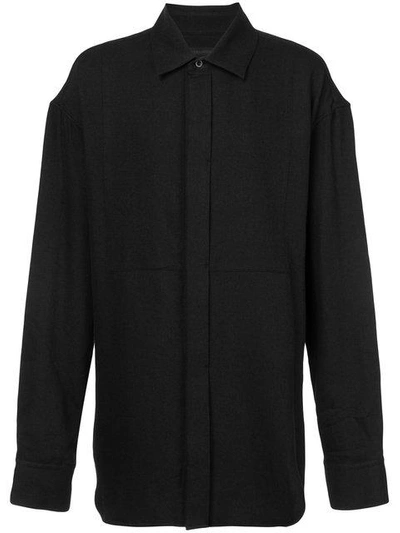 Shop Ann Demeulemeester Stitch Detail Shirt In Black