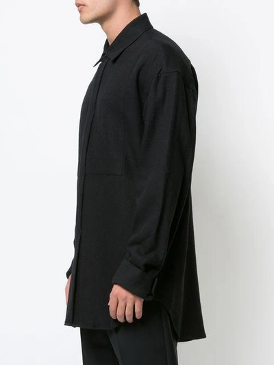 Shop Ann Demeulemeester Stitch Detail Shirt In Black