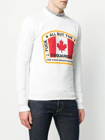 Shop Dsquared2 Canadian Flag Patch Sweatshirt