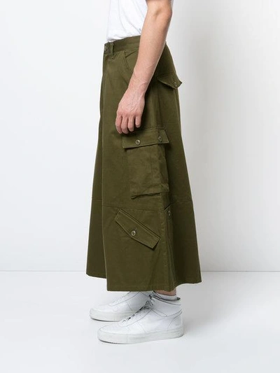 Shop Kidill Cropped Cargo Trousers - Green