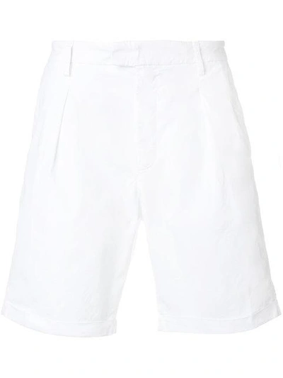Shop Dondup Pleated Deck Shorts In White