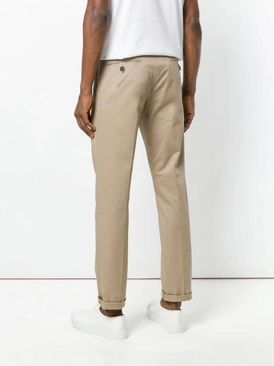 Shop Prada Classic Chino Trousers In Neutrals