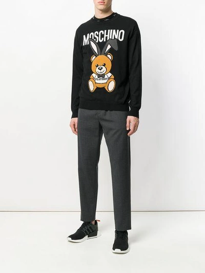 Shop Moschino Playboy Bear Sweater