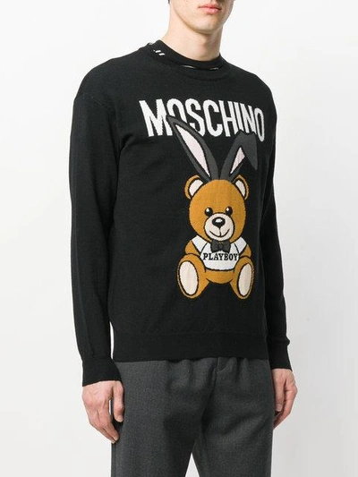 Shop Moschino Playboy Bear Sweater