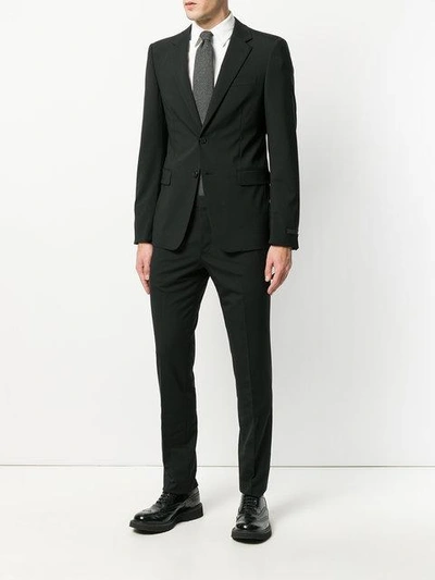 Shop Prada Classic Tailored Two Piece Suit In Black
