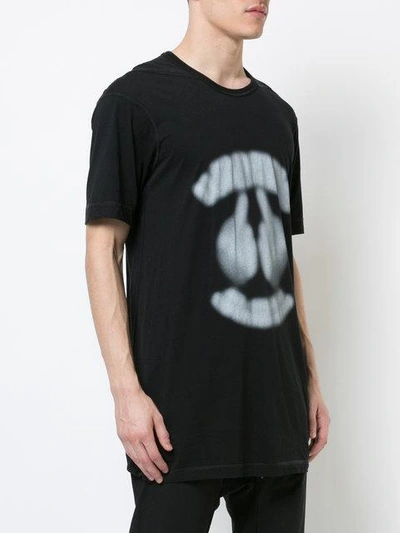 Shop 11 By Boris Bidjan Saberi Faded Print T-shirt - Black