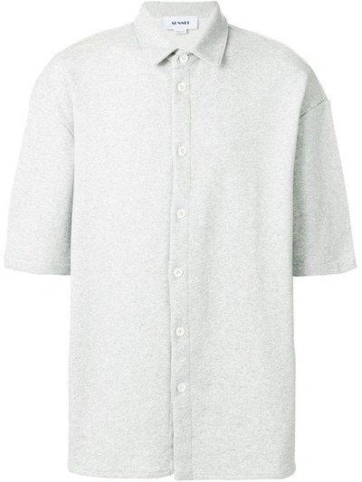 Shop Sunnei Oversized Short-sleeved Shirt In Grey