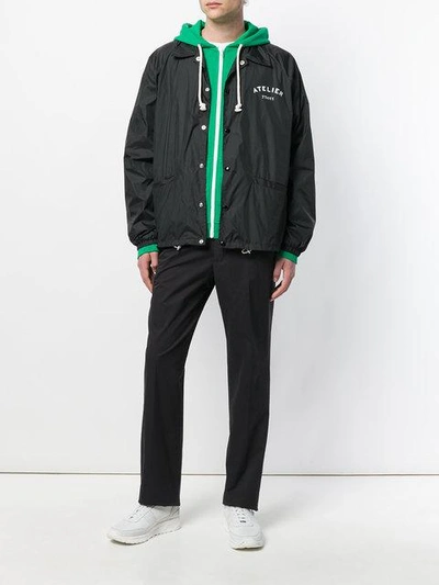 Shop Maison Margiela Logo Bomber Jacket In Black