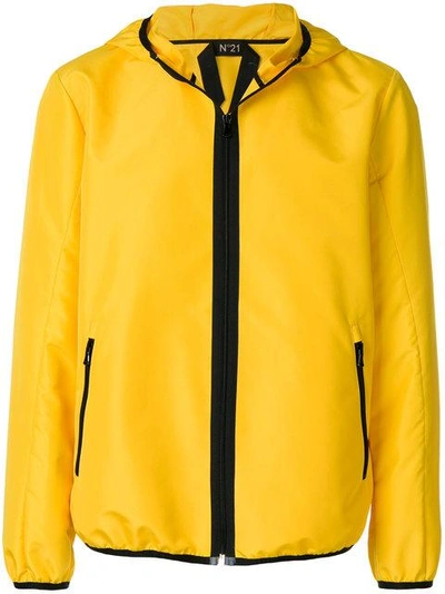 Shop N°21 Hooded Jacket In Yellow