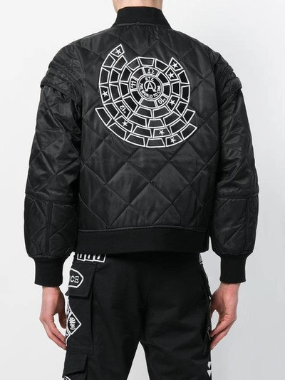 Shop Ktz Scout Patches Quilted Bomber Jacket In Black