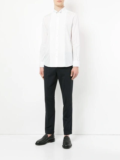 Shop Education From Youngmachines Front Placket Shirt In White