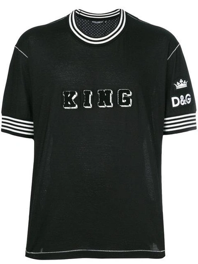 Shop Dolce & Gabbana King Patch T In Black