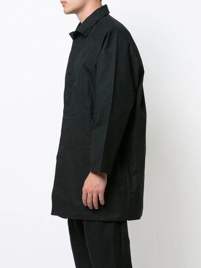 Shop Casey Casey Oversized Creased Shirt - Black