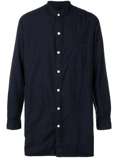 Shop Tss Long Button Shirt In Blue