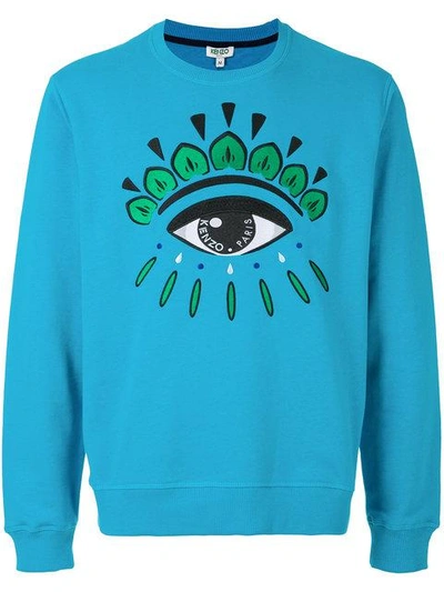 Shop Kenzo Eye Sweatshirt In Blue