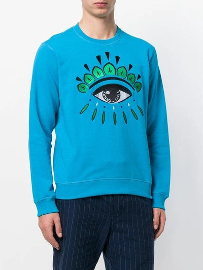 Shop Kenzo Eye Sweatshirt In Blue