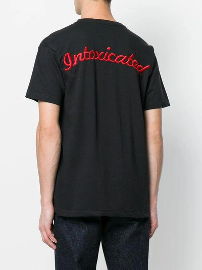 Shop Intoxicated Logo Embroidered T-shirt In Black