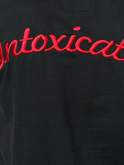 Shop Intoxicated Logo Embroidered T-shirt In Black