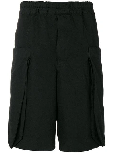 Shop Comme Des Garçons Homme Deux Comme Des Garçons Homme Plus Oversize Pocket Shorts - Black