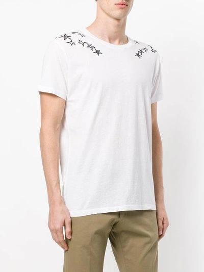 Shop Valentino Star Print T-shirt In White