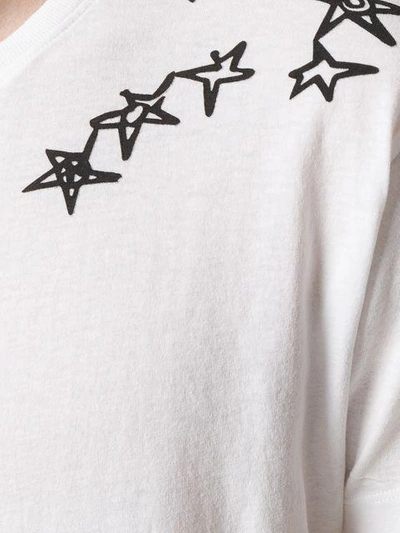 Shop Valentino Star Print T-shirt In White