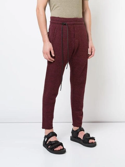 string detail track trousers