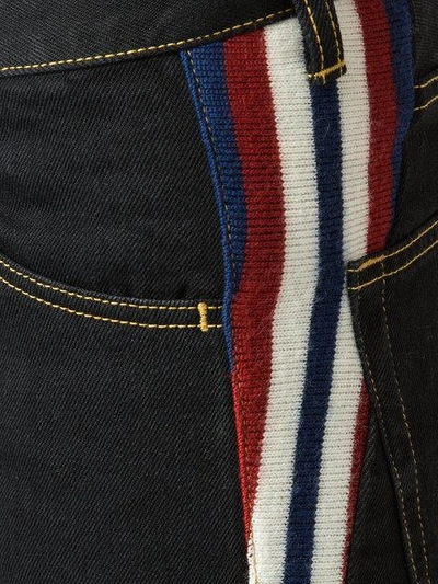 Shop Facetasm Stripe Detail Skinny Jeans In Blue