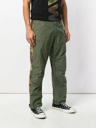 Shop G-star Straight-leg Print Trousers - Green