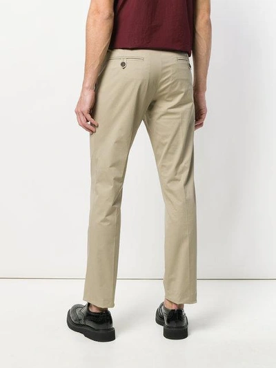 Shop Prada Cropped Trousers In Neutrals