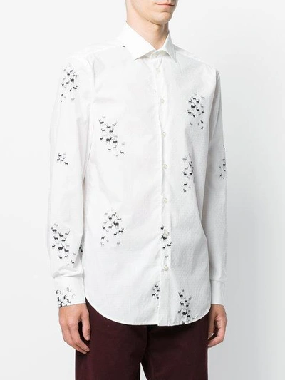 Shop Etro Long Sleeved Printed Shirt