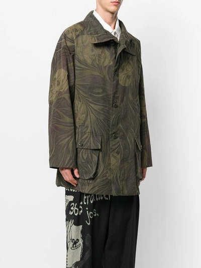 Shop Yohji Yamamoto Cargo Pocket Coat - Green