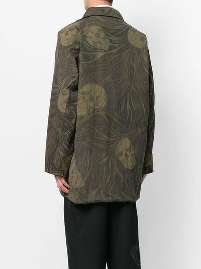 Shop Yohji Yamamoto Cargo Pocket Coat - Green