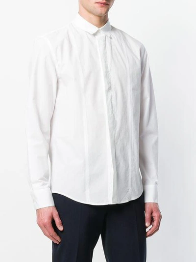 Shop Dirk Bikkembergs Textured Classic Shirt - White