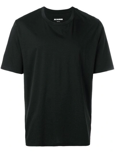 Shop Jil Sander Half Sleeve T-shirt - Black