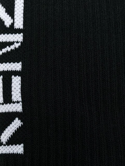 Shop Kenzo Logo Embroidered Socks In Black