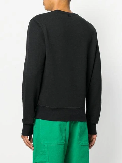 Shop Ami Alexandre Mattiussi Sweatshirt Patched Ami Letters In Black
