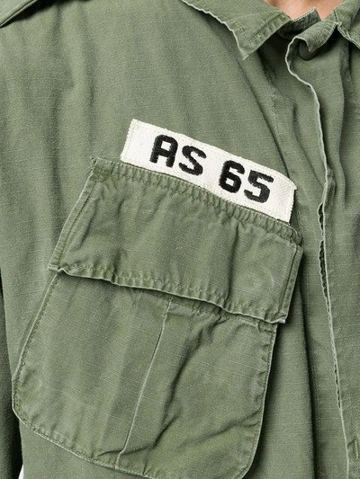 Shop As65 Cargo Army Jacket In Green