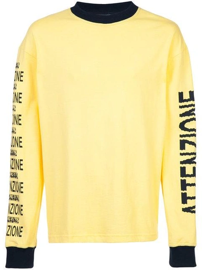 Shop Bethany Williams Attenzione Sweatshirt - Yellow
