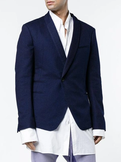 Shop Haider Ackermann Single Breasted Blazer In Blue