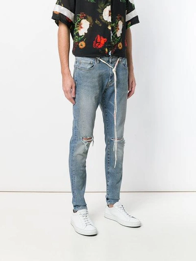 Shop Represent Rip-detail Skinny Jeans