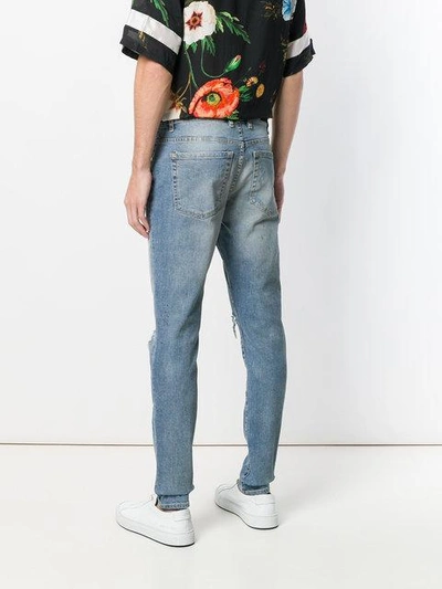 Shop Represent Rip-detail Skinny Jeans