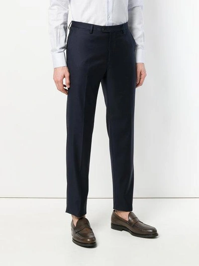 Shop Fashion Clinic Timeless Tapered Trousers In Blue
