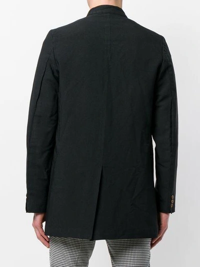 Shop Comme Des Garçons Homme Deux Comme Des Garçons Homme Plus Mandarin Collar Coat - Black
