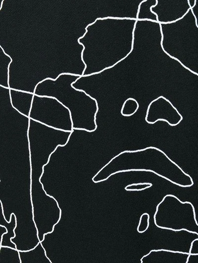 Neil Barrett Siouxsie-sioux Scribble Hoodie In Black
