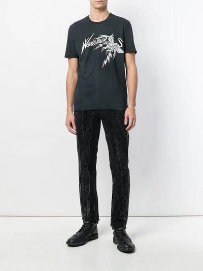 Shop Givenchy Layered Denim Jeans In Black