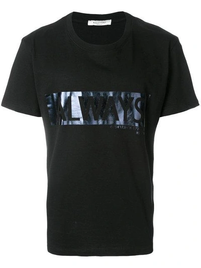 Shop Valentino Always Lettering T In Black