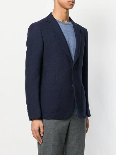 Shop Fay Single Breasted Blazer In Blue