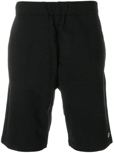 Shop Paolo Pecora Embroidered Logo Track Shorts In Black