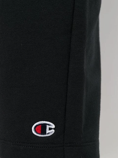 Shop Paolo Pecora Embroidered Logo Track Shorts In Black